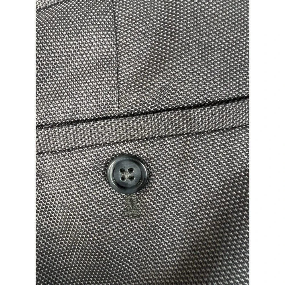 Banana Republic Non‎ Iron Tailored Slim Fit Grey Dress Pants Sz 33x30 FITS 34x29